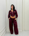 Coordinato in tuta Elisy bordeaux
