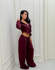Coordinato in tuta Elisy bordeaux