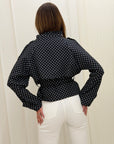 Trench Amina pois bianco