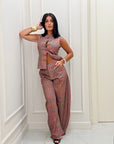 Coordinato Gadea coccio e brown