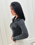Maglia collo alto grigio