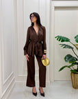 Tailleur Farah brown
