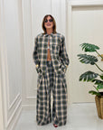Pantaloni tartan Paige