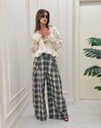 Camicia in satin Lory burro