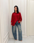 Maglia serafino Nicla rossa