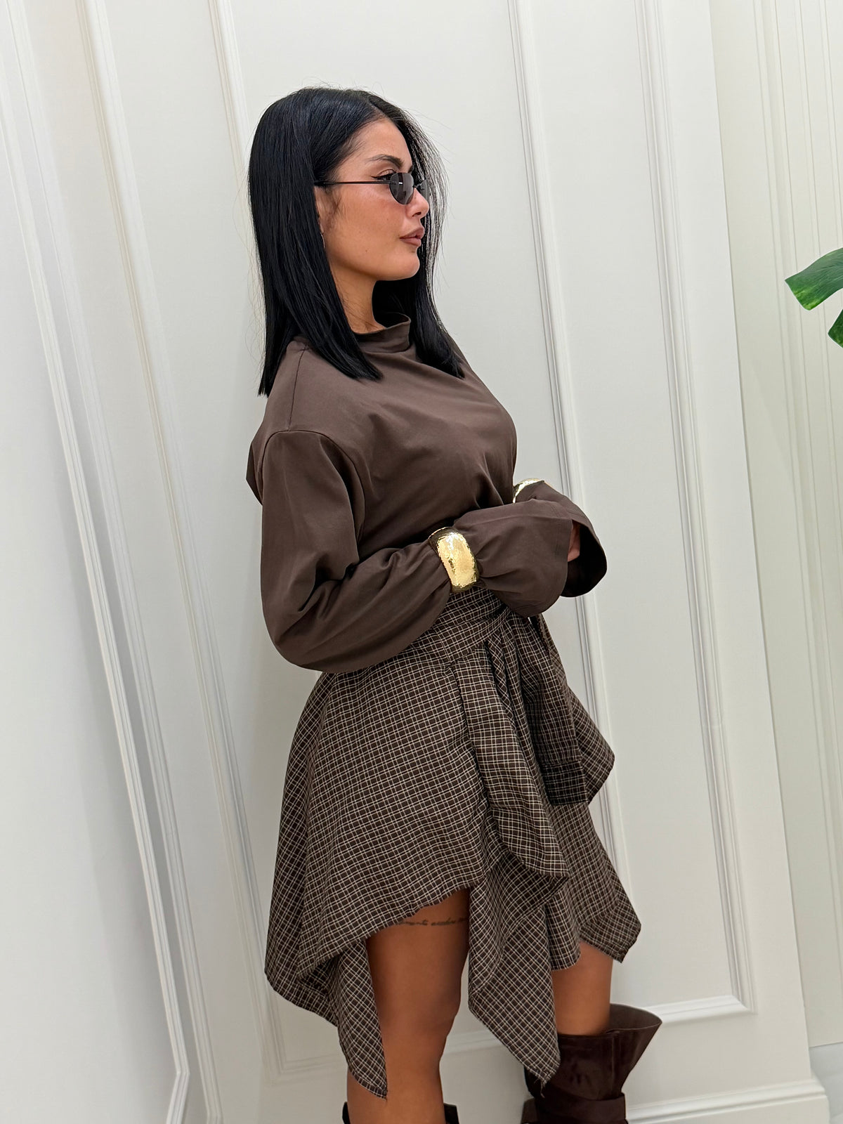 Schirt Luna marrone