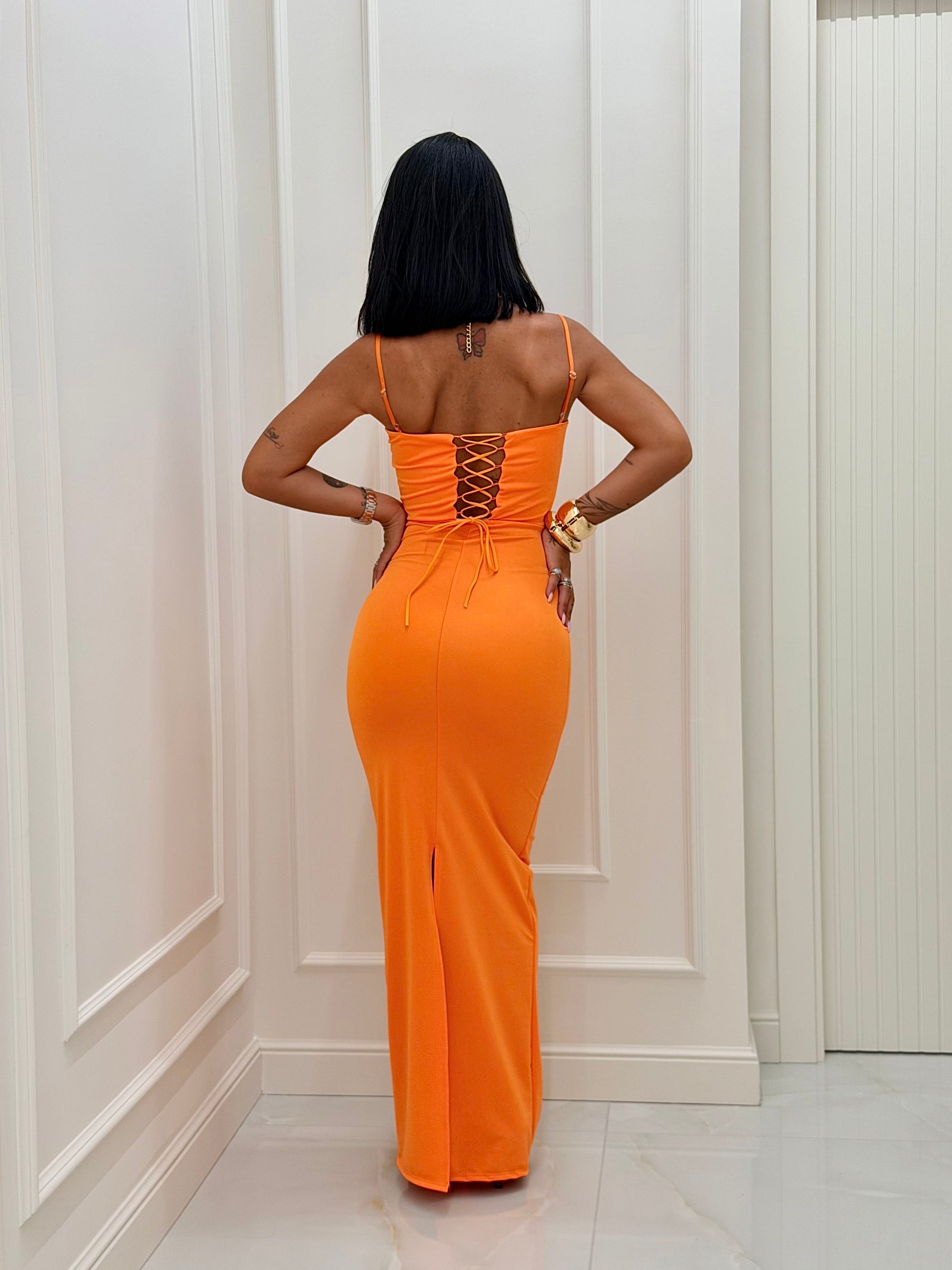 Dress Flora arancio