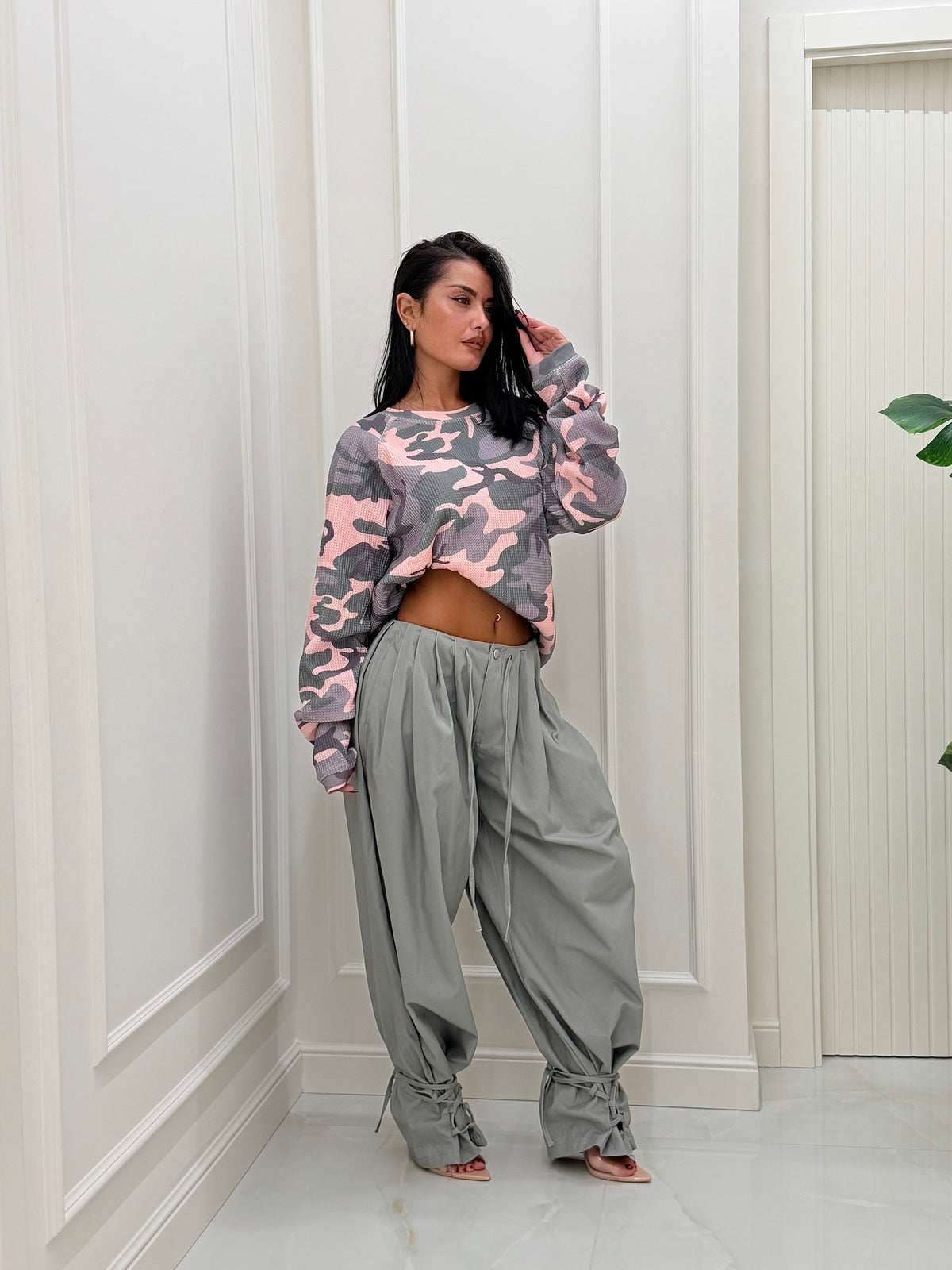 Felpa mimetica pink