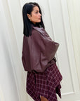 Giacca Thea in eco  bordeaux