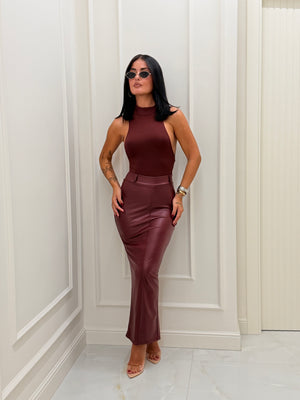Gonna tubino Sabina bordeaux