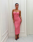 Dress Aleena bianco e rosso