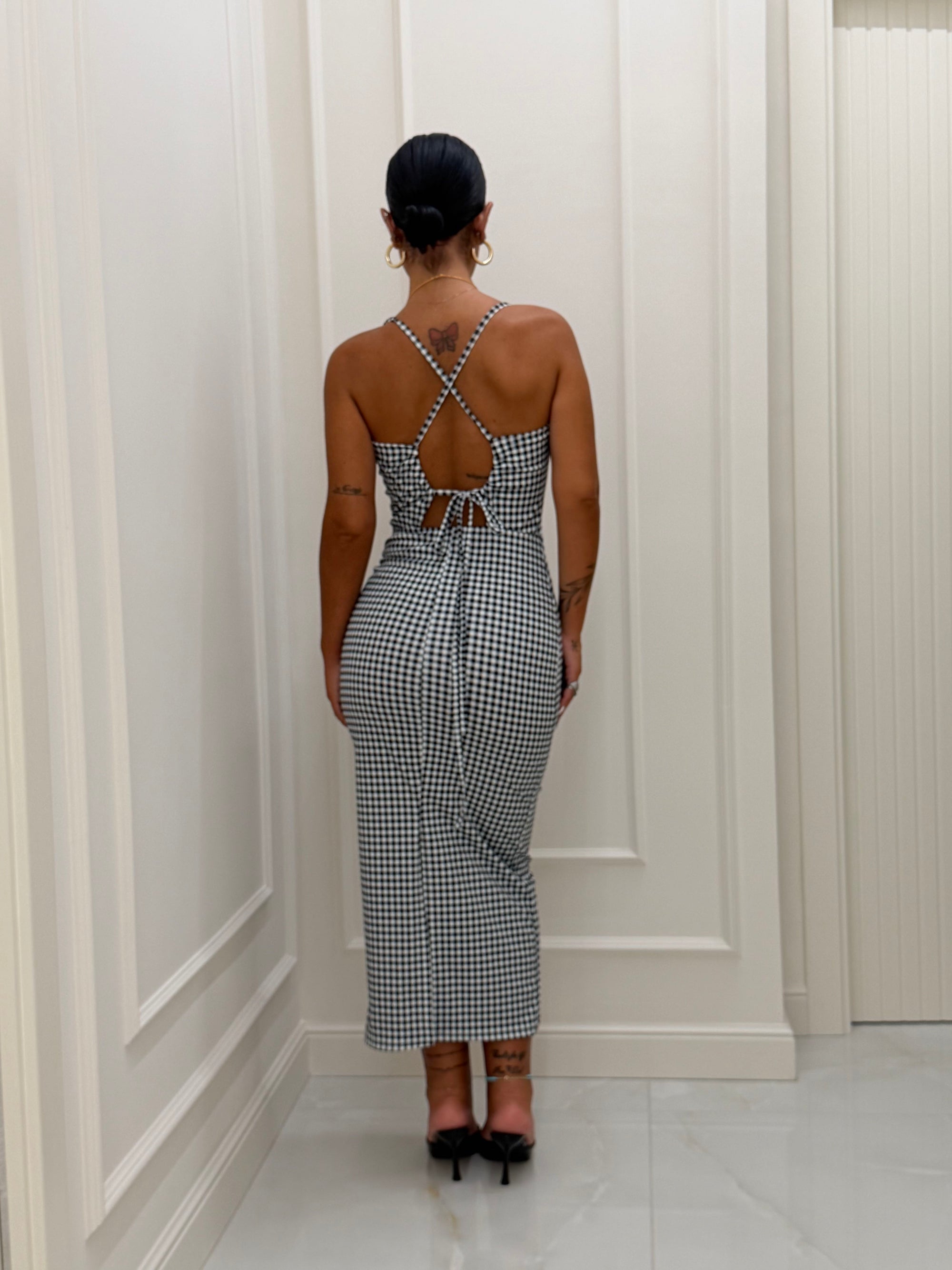 Dress Aleena bianco e nero