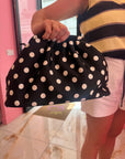 Borsa pois nero e bianco