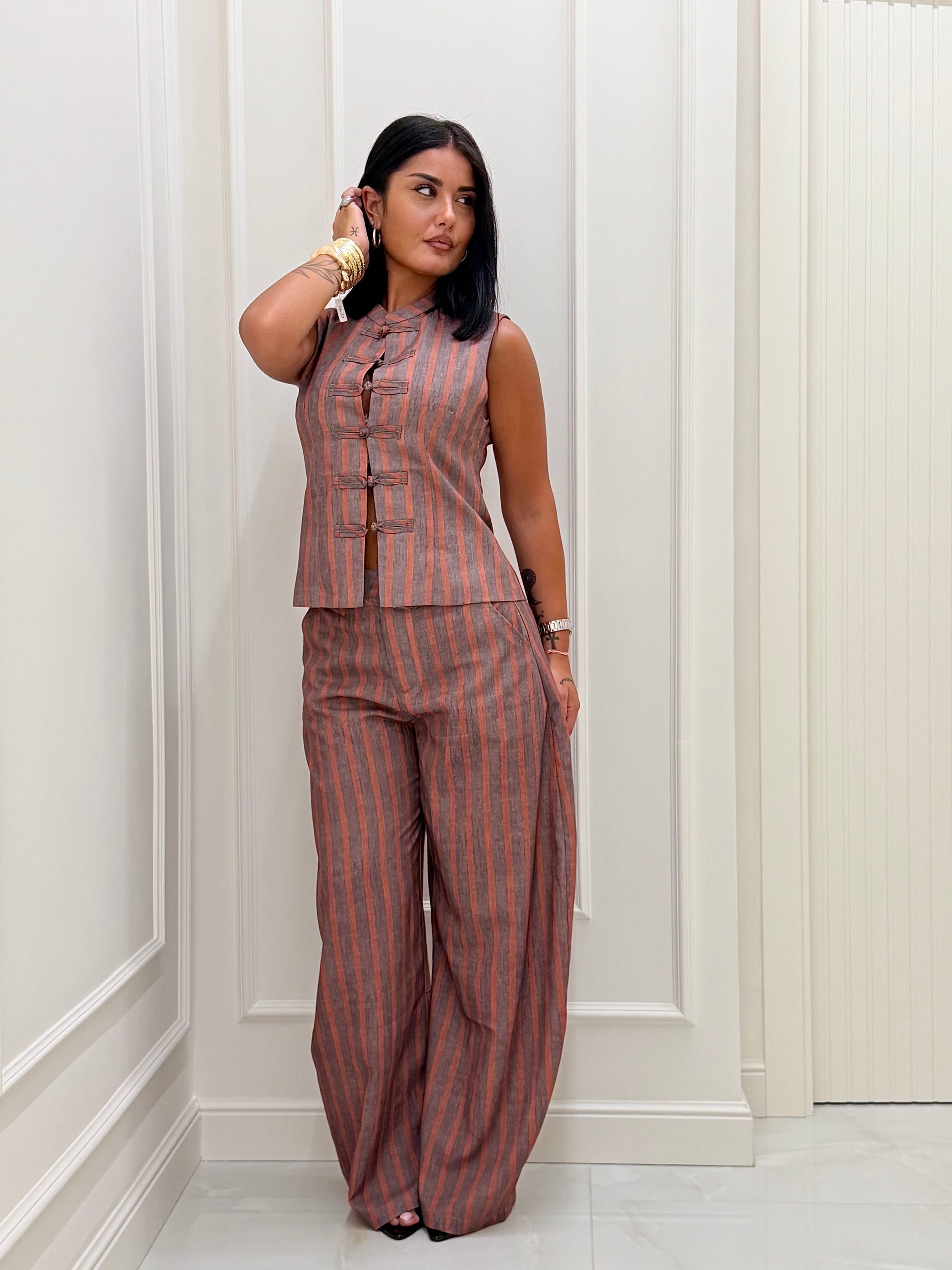 Coordinato Gadea coccio e brown