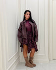 Giacca Thea in eco  bordeaux