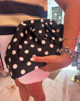 Borsa pois nero e bianco