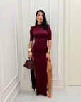 Dress Blanca bordeaux