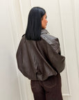 Giacca Thea in eco marrone