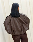 Giacca Thea in eco marrone