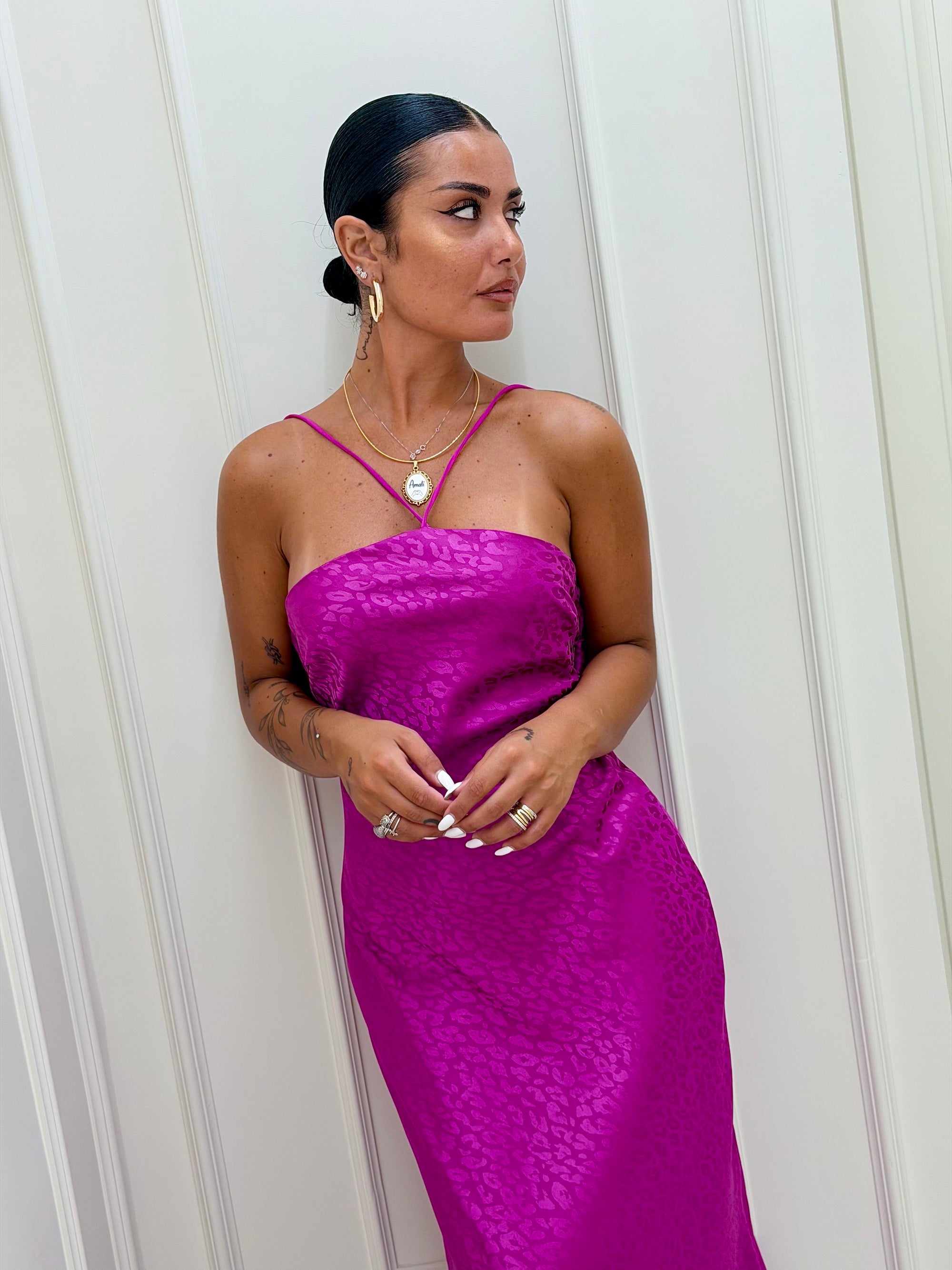 Dress Chika magenta