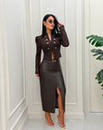 Longuette in eco brown Demetra