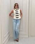 Gilet bottoni Mireya bianco