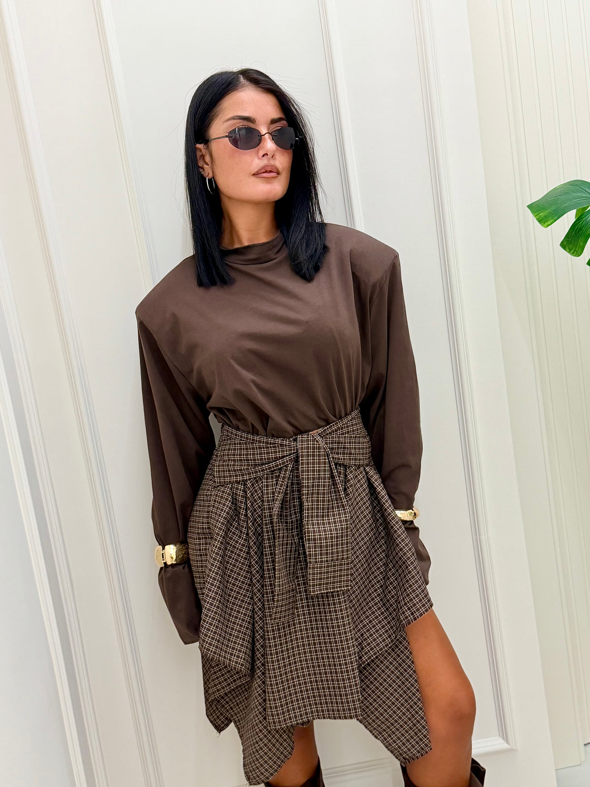 Schirt Luna marrone