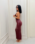 Gonna tubino Sabina bordeaux