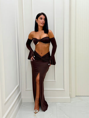 Coordinato Aahana marrone