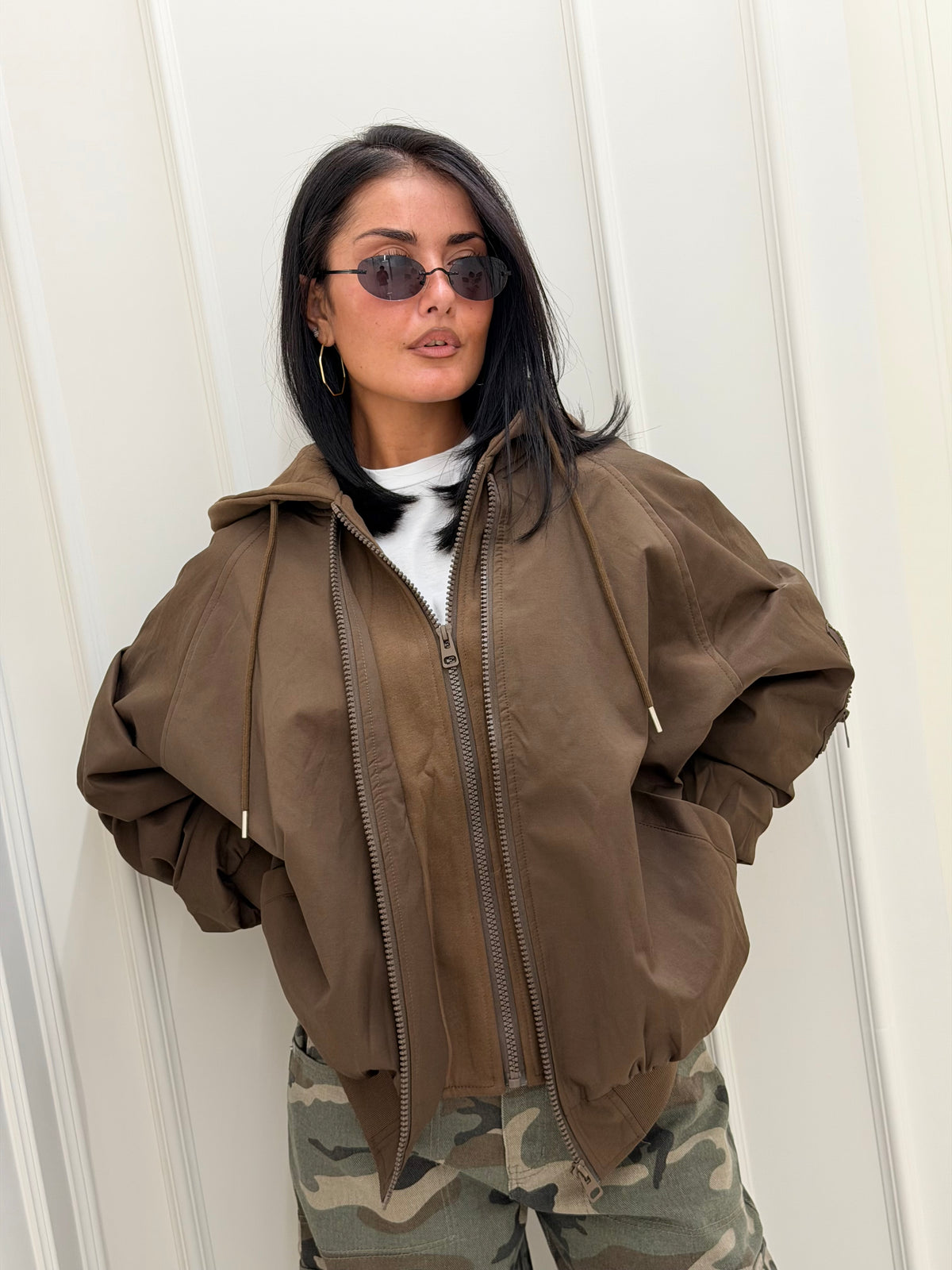 Bomber Hazel marrone