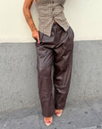 Pantalone in ecopelle Aida