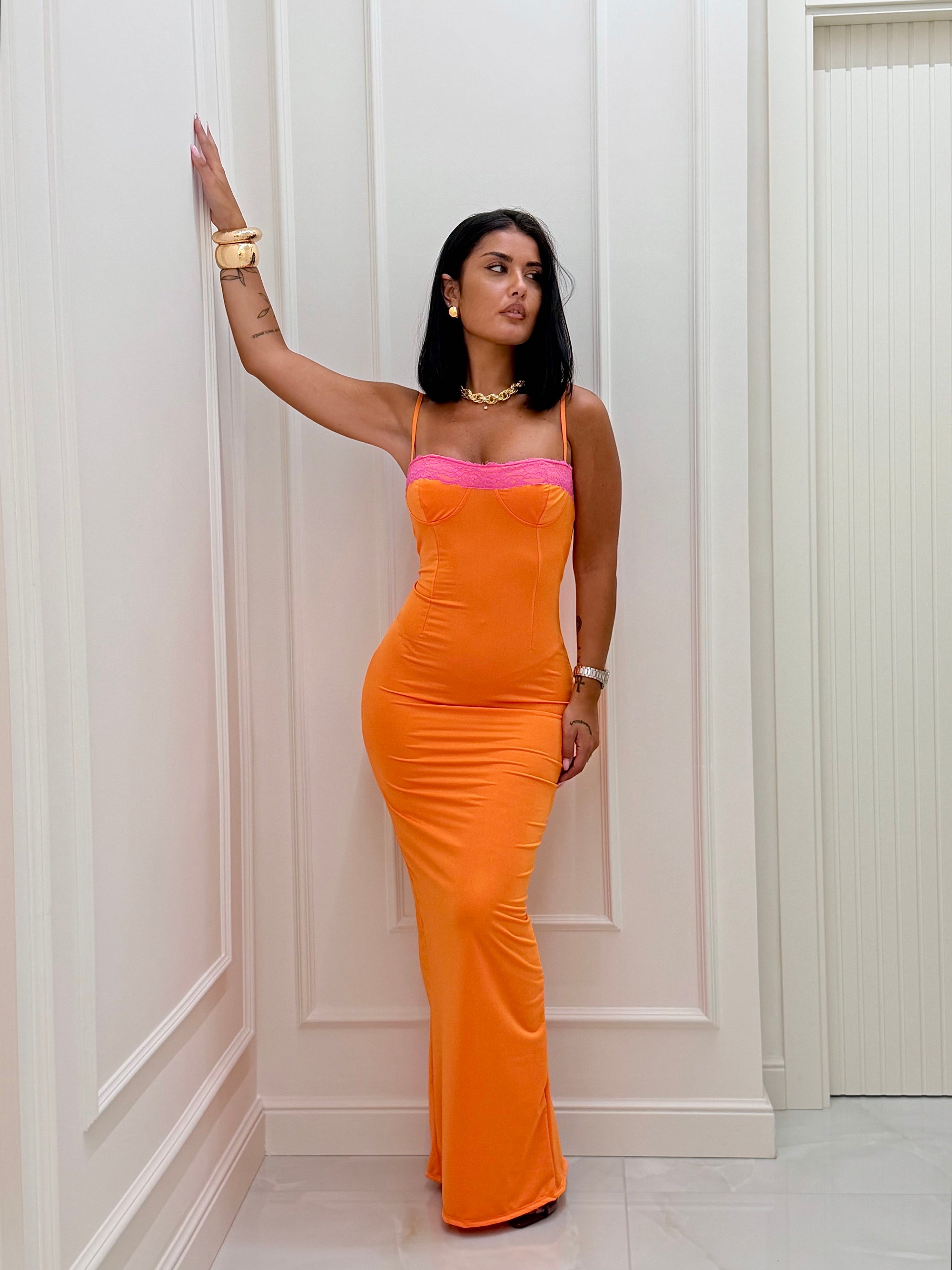 Dress Flora arancio