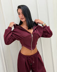 Coordinato in tuta Elisy bordeaux