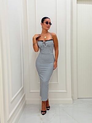 Dress Aleena bianco e nero