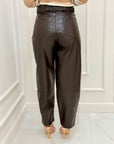 Pantalone in ecopelle Hubaba brown