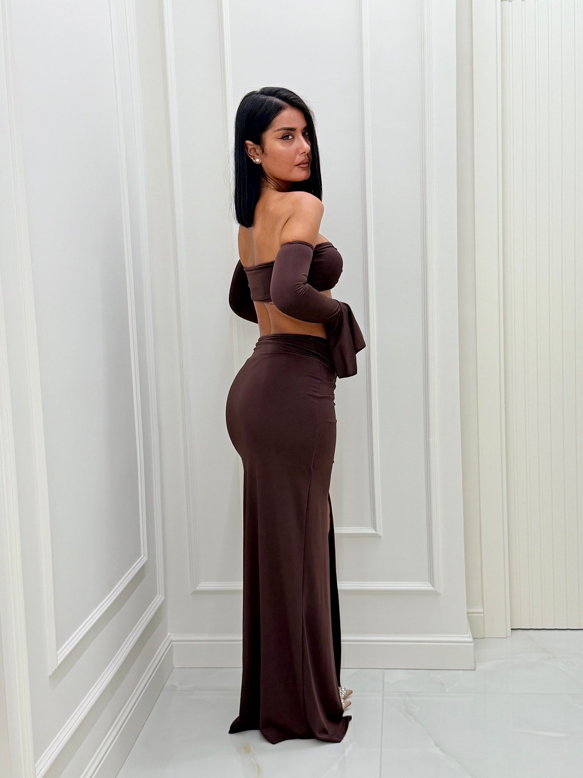 Coordinato Aahana marrone