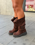 Anfibio  in camoscio brown