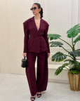 Tailleur bordeaux Jade'