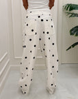 Jeans pois Funny bianco "LUMINA"