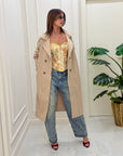 Trench lungo Nelly beige