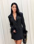 Dress a giacca gessato